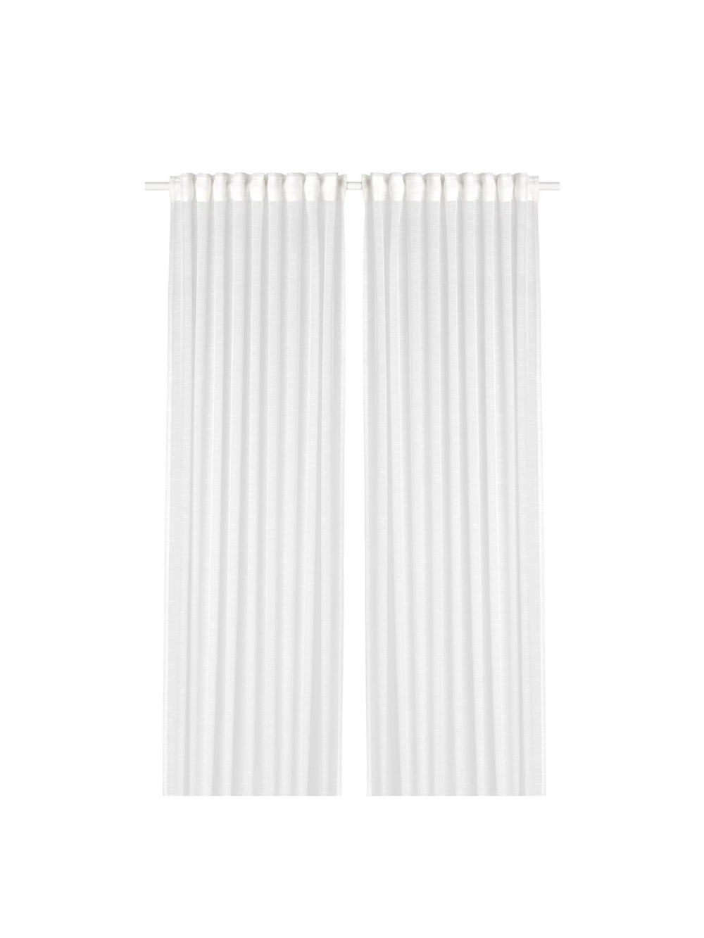 IKEA Gjertrud sheer curtains, white with heading tape 57”x98”